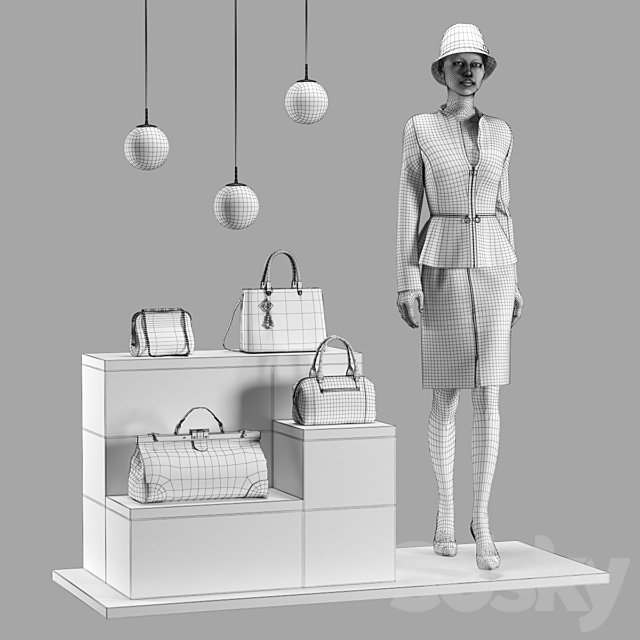 Accessories for boutique. Set 2 3DS Max Model - thumbnail 3