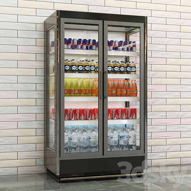 Beverage Fridge 3DS Max Model - thumbnail 2