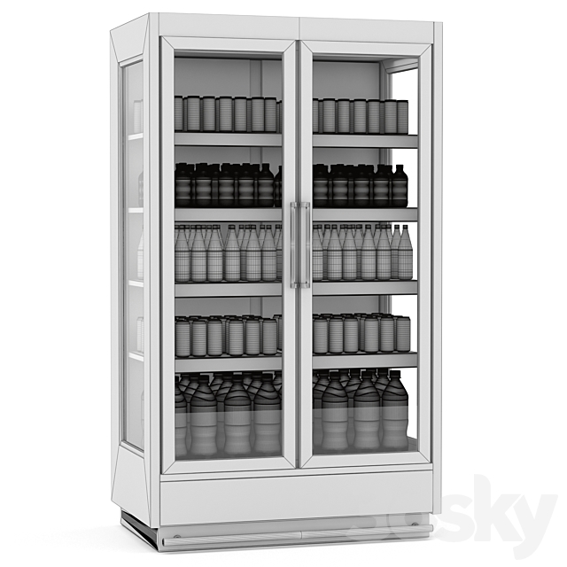 Beverage Fridge 3DS Max Model - thumbnail 3