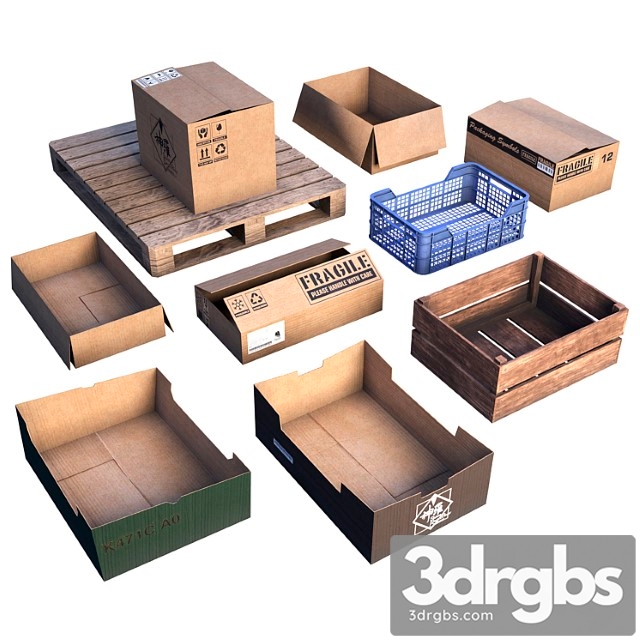 Box set low poly 3dsmax Download - thumbnail 1