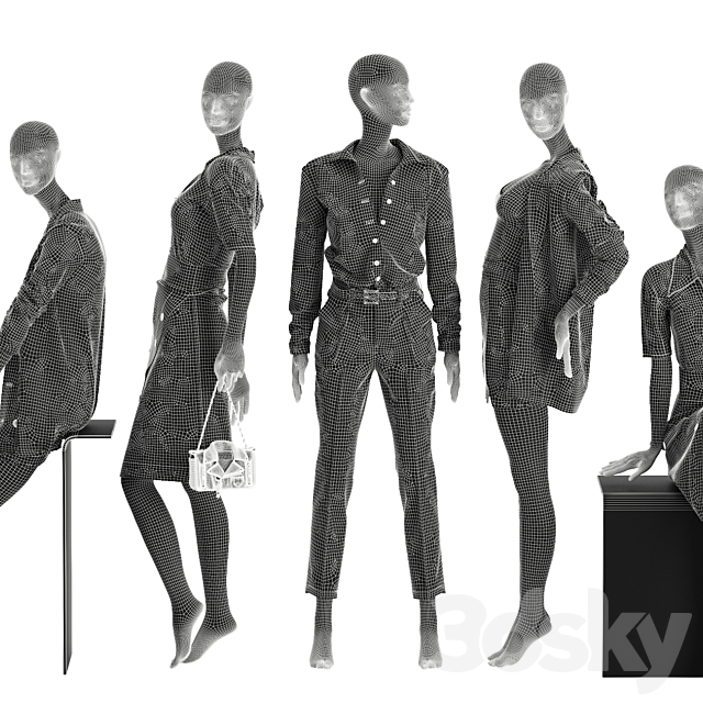 Business suits for women 3DSMax File - thumbnail 5