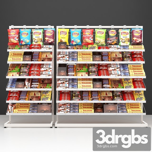 Checkout Racks With Filling 3dsmax Download - thumbnail 1