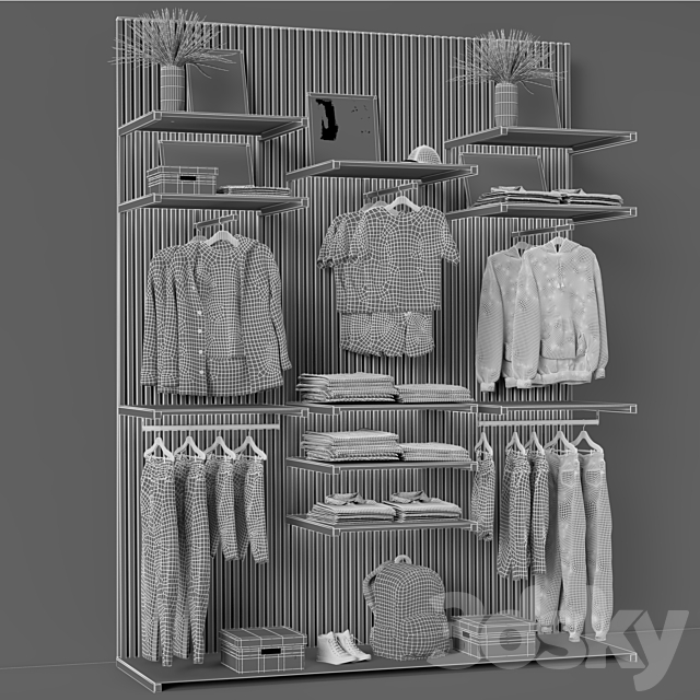 child store hanger 8 3DS Max Model - thumbnail 4