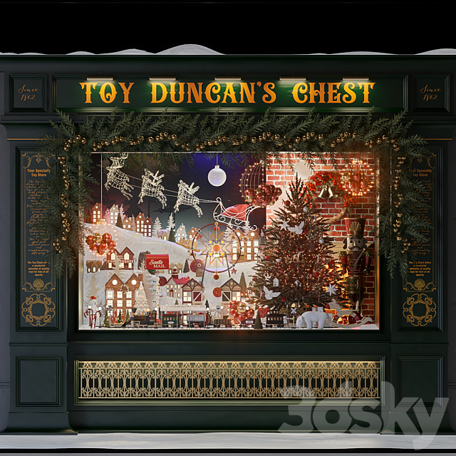 Christmas toy store showcase 3ds Max - thumbnail 1