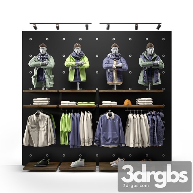 Clothes shop outdoor clothing 01 3dsmax Download - thumbnail 1