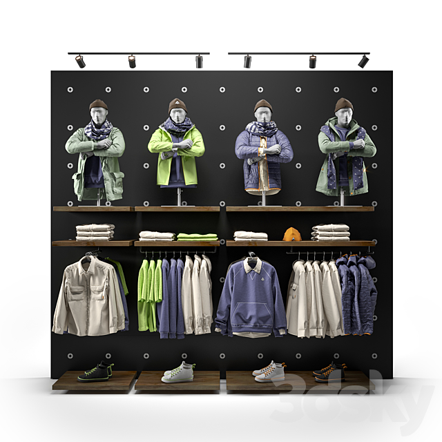 clothes shop outdoor clothing 01 3DSMax File - thumbnail 1