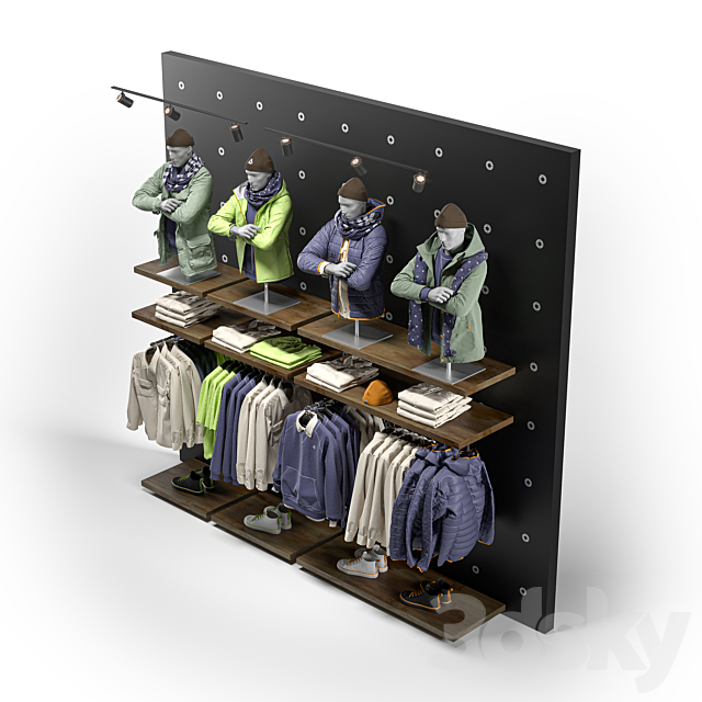 clothes shop outdoor clothing 01 3DSMax File - thumbnail 3