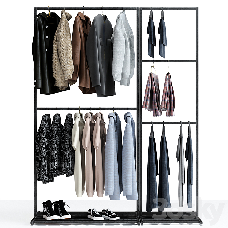 Clothes store hanger 3DS Max - thumbnail 1