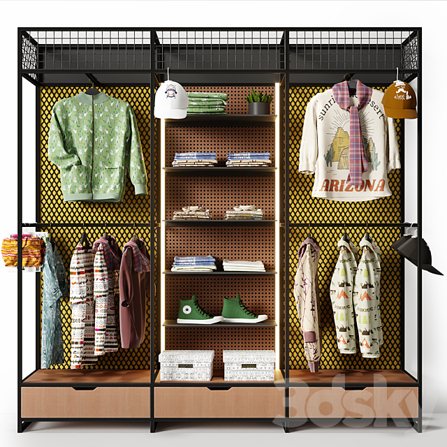 clothesstore hanger 14 3ds Max - thumbnail 3