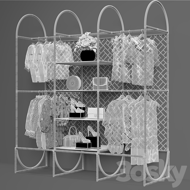 clothesstore hanger 17 3DS Max Model - thumbnail 4