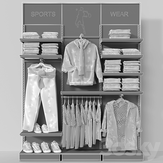 Clothestore hanger 30 3ds Max - thumbnail 3