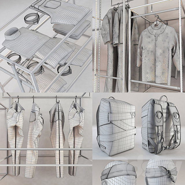 Clothing and accessories for the store 3DSMax File - thumbnail 3