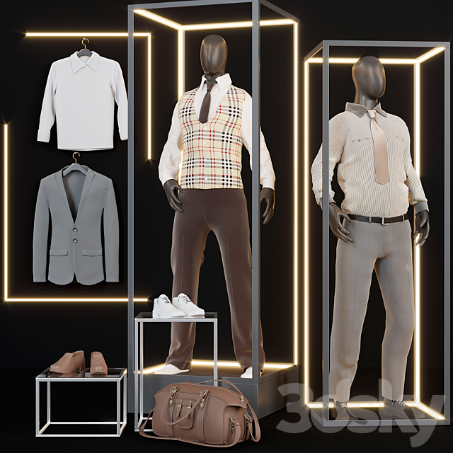 Clothing store showcase 3 3DSMax File - thumbnail 1