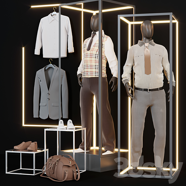 Clothing store showcase 3 3DSMax File - thumbnail 2