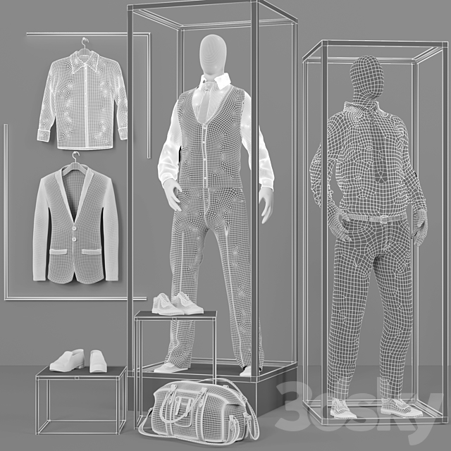 Clothing store showcase 3 3DSMax File - thumbnail 3