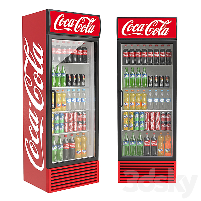 Coca-cola fridge 3DSMax File - thumbnail 1