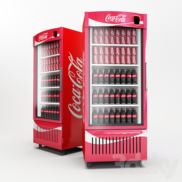 Coca-Cola Undercounter Drinks Cooler 3DS Max Model - thumbnail 2