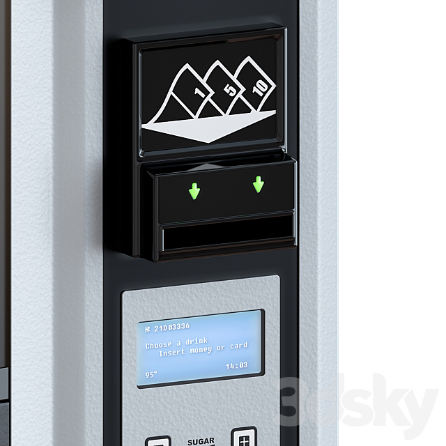 Coffee machine. Vending machine 3DS Max Model - thumbnail 5