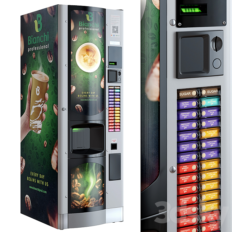 Coffee machine. Vending machine. Terminal. Bianchi 3DS Max Model - thumbnail 1