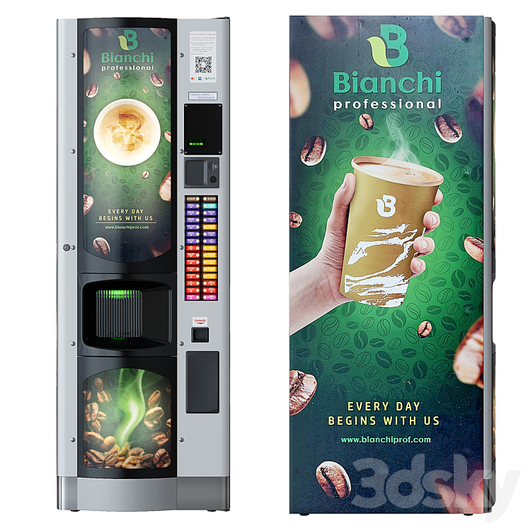 Coffee machine. Vending machine. Terminal. Bianchi 3DS Max - thumbnail 2