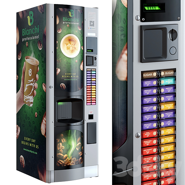 Coffee machine. Vending machine. Terminal. Bianchi 3DS Max Model - thumbnail 1