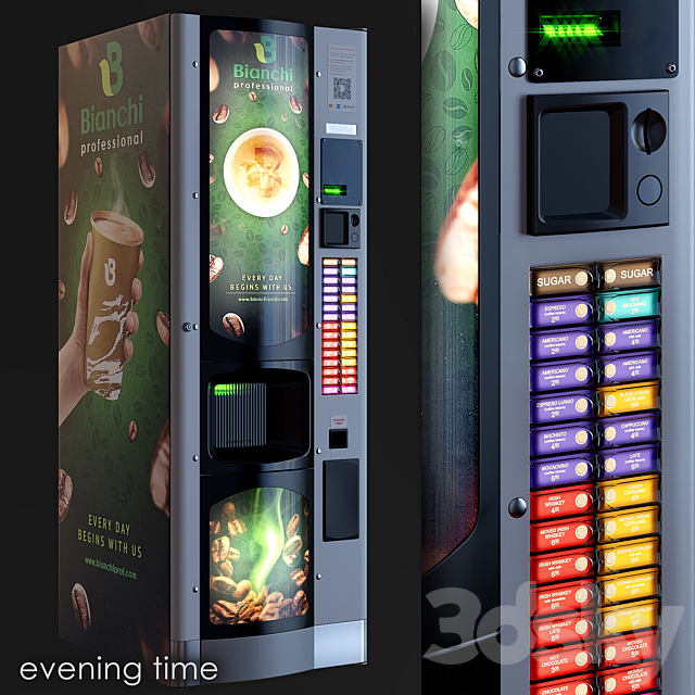 Coffee machine. Vending machine. Terminal. Bianchi 3DS Max Model - thumbnail 6