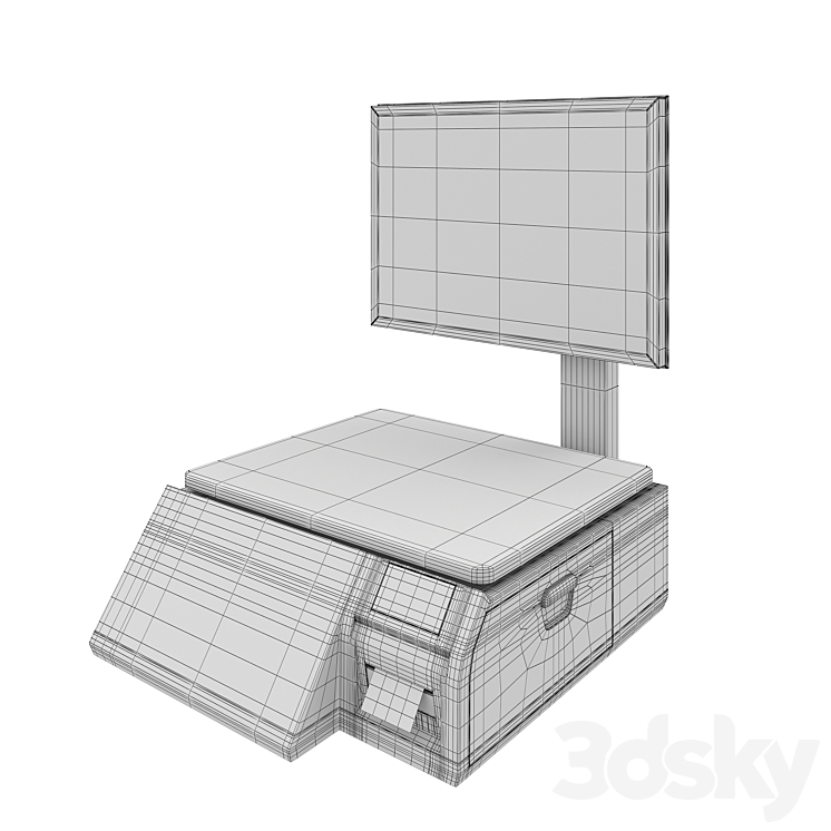 Commercial scales CAS with touch screen 3DS Max - thumbnail 2