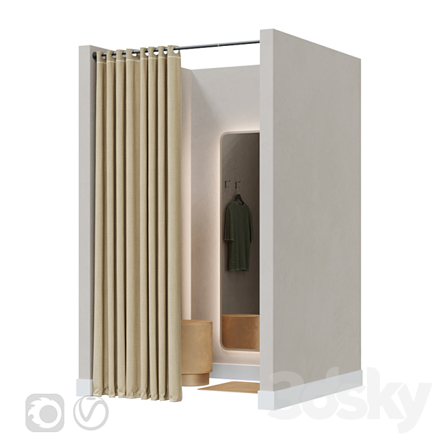 Dressing room 3DS Max Model - thumbnail 3