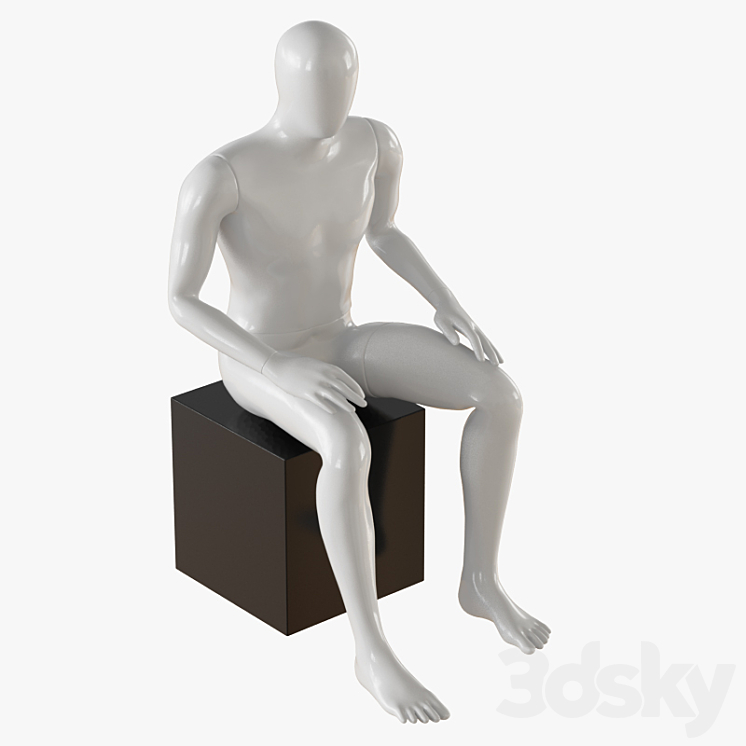 Faceless male mannequin 06 3DS Max - thumbnail 2