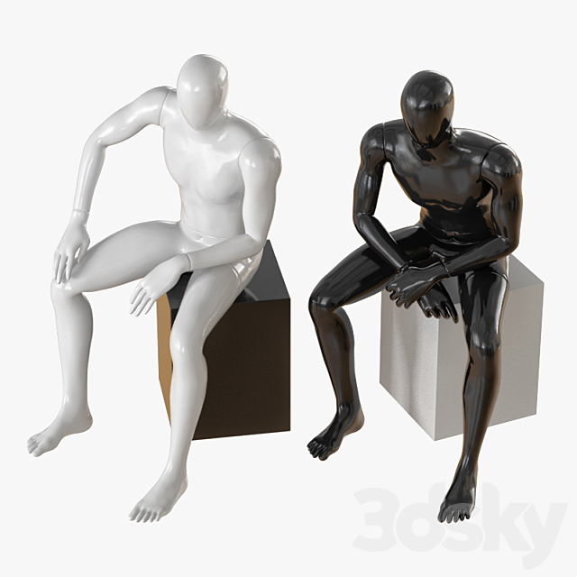 Faceless male mannequin 09 3ds Max - thumbnail 2