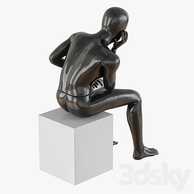 Faceless male mannequin 11 3ds Max - thumbnail 3