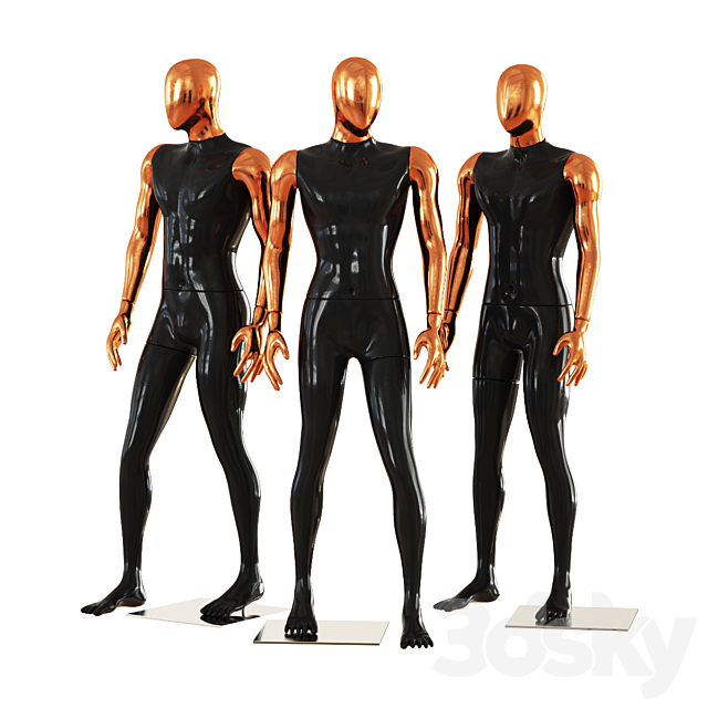 Faceless male mannequins 42 3DSMax File - thumbnail 1