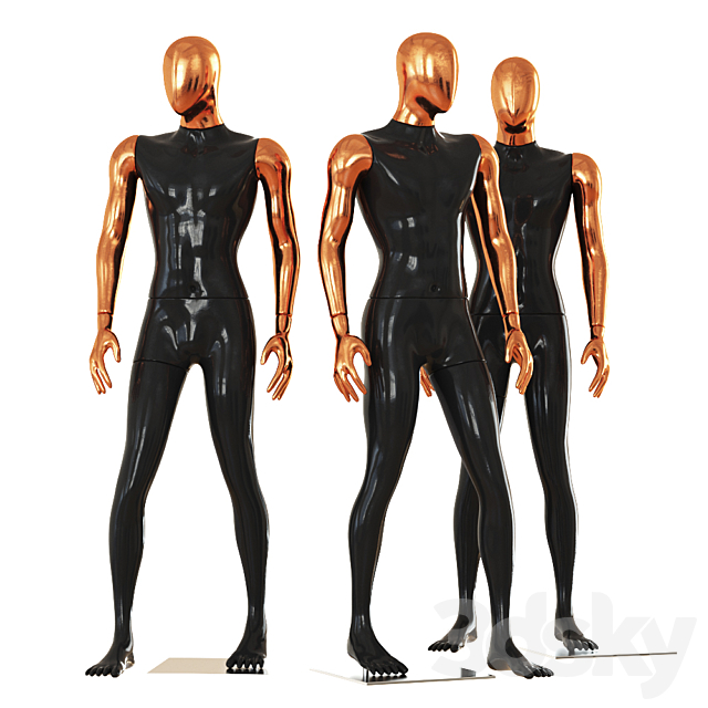 Faceless male mannequins 42 3DSMax File - thumbnail 2