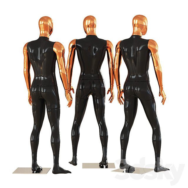 Faceless male mannequins 42 3DSMax File - thumbnail 5