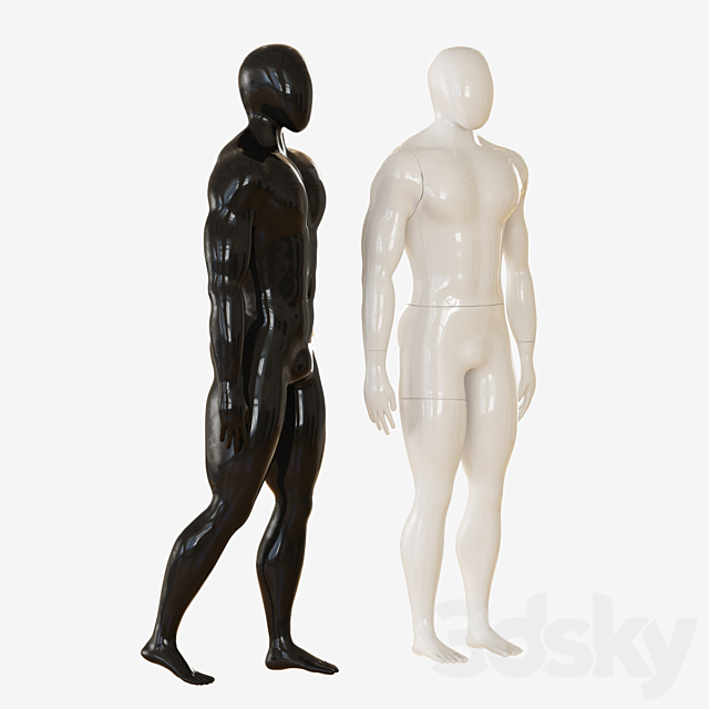 Faceless Mannequin 3DS Max Model - thumbnail 2