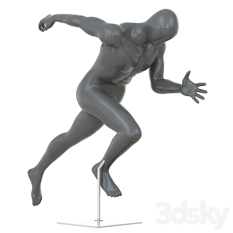 Faceless running mannequin 79 3DS Max - thumbnail 1