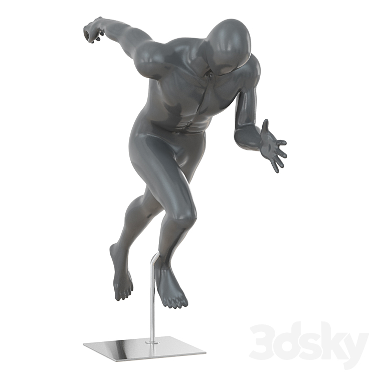 Faceless running mannequin 79 3DS Max - thumbnail 2