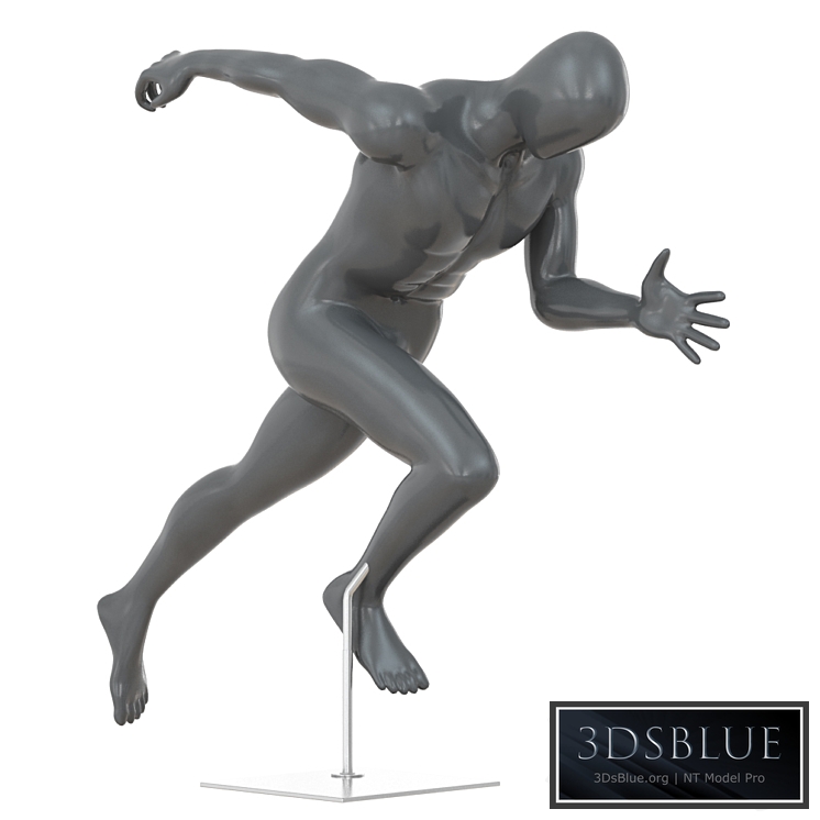 Faceless running mannequin 79 3DS Max - thumbnail 3