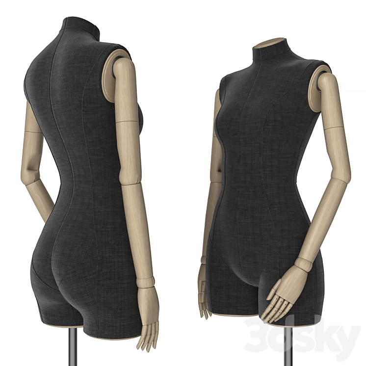 female mannequin 3DS Max - thumbnail 1