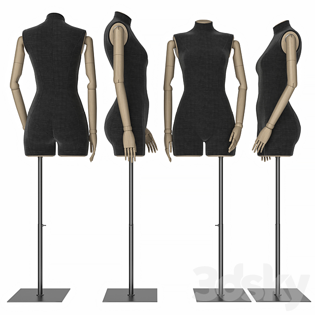 female mannequin 3DSMax File - thumbnail 2