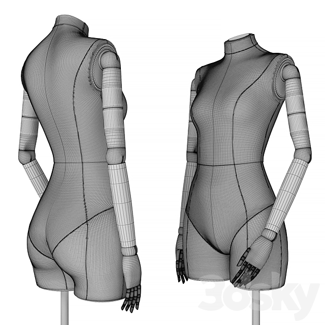 female mannequin 3DSMax File - thumbnail 3