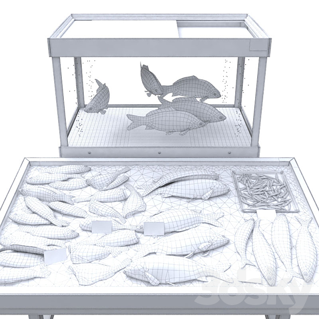 Fish store 3DS Max Model - thumbnail 3