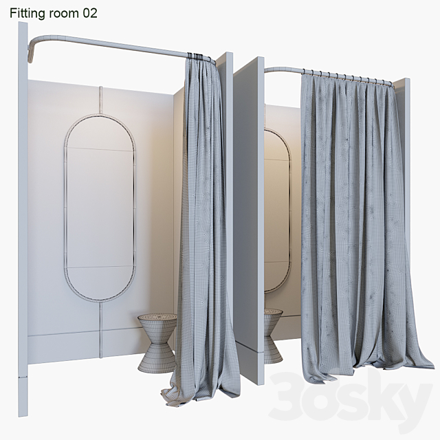 Fitting room 02 3DS Max Model - thumbnail 2