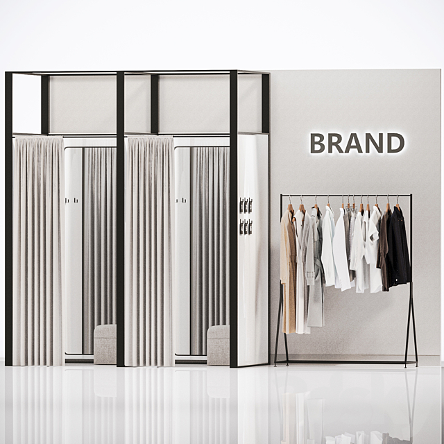 Fitting room for a clothing store 3ds Max - thumbnail 1