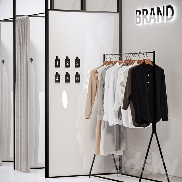 Fitting room for a clothing store 3ds Max - thumbnail 3