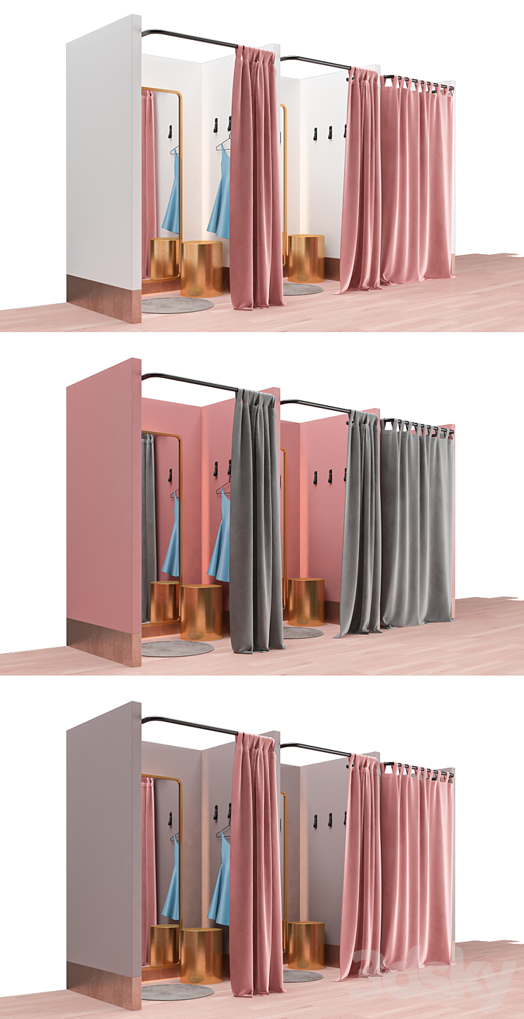 Fitting rooms 3DS Max - thumbnail 2