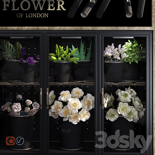 Flower Shop-refrigerated display 3DS Max Model - thumbnail 2