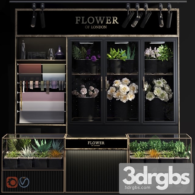 Flower Shop Refrigerated Display 3dsmax Download - thumbnail 1