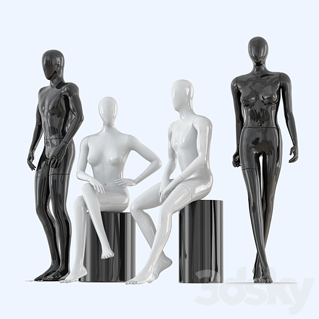 Four faceless man 31 3ds Max - thumbnail 2