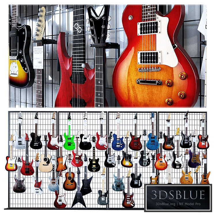 Guitar store 3DS Max - thumbnail 3